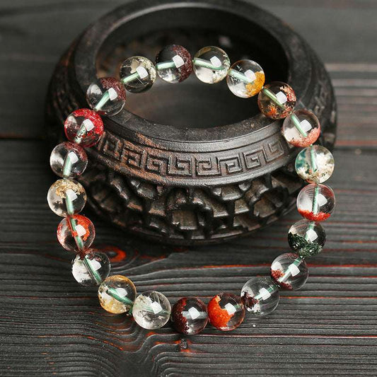Wealth - Accumulating Green Phantom Single - Loop Bracelet! Four Seasons & Multicolor Phantom Lovers' Style with Basin Design - Oriental Culture Shop