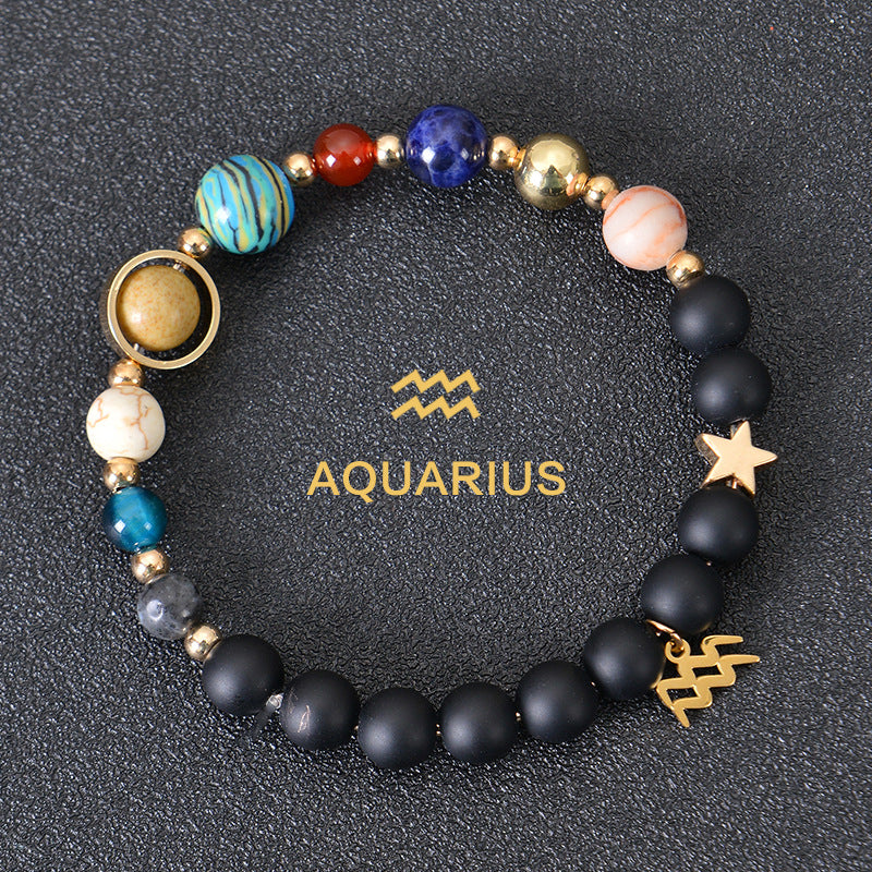 Astrological Healing Bracelet of Eight Planets and Twelve Zodiac Signs with Power-Enhancing Energy