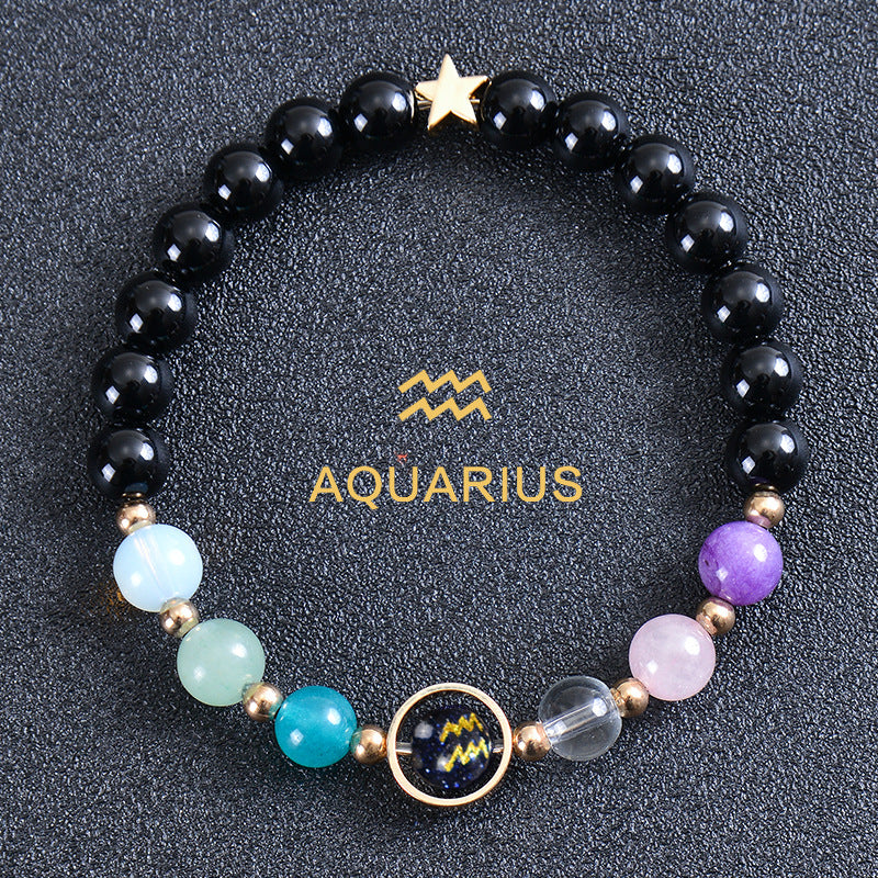 Astrological Healing Bracelet of Eight Planets and Twelve Zodiac Signs with Power-Enhancing Energy