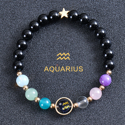 Astrological Healing Bracelet of Eight Planets and Twelve Zodiac Signs with Power-Enhancing Energy