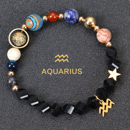 Astrological Healing Bracelet of Eight Planets and Twelve Zodiac Signs with Power-Enhancing Energy