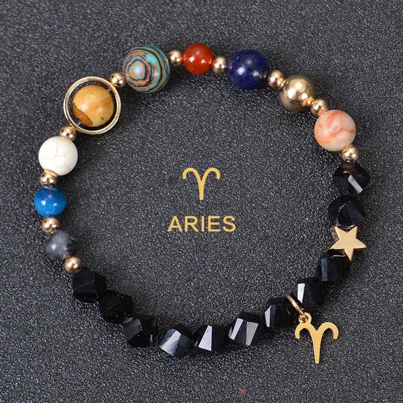 Astrological Healing Bracelet of Eight Planets and Twelve Zodiac Signs with Power-Enhancing Energy