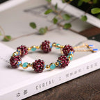 Red Pomegranate - themed Amazonite Bracelet | A Feng Shui - inspired Lucky Amulet with Stunning Beauty!