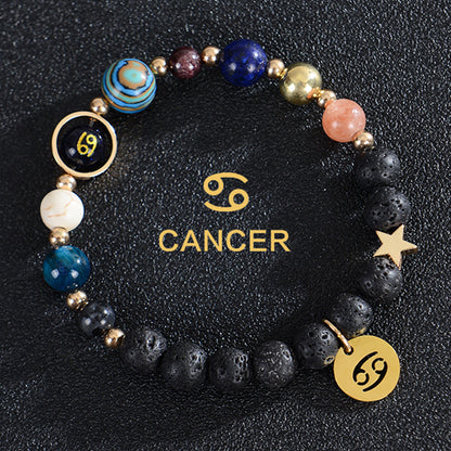 Astrological Healing Bracelet of Eight Planets and Twelve Zodiac Signs with Power-Enhancing Energy