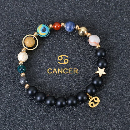 Astrological Healing Bracelet of Eight Planets and Twelve Zodiac Signs with Power-Enhancing Energy