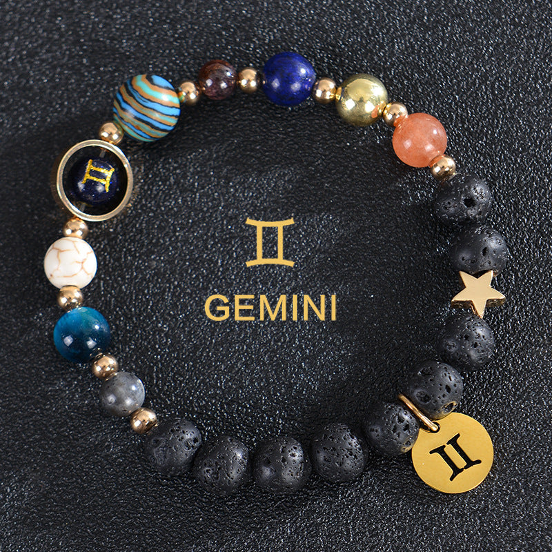 Astrological Healing Bracelet of Eight Planets and Twelve Zodiac Signs with Power-Enhancing Energy