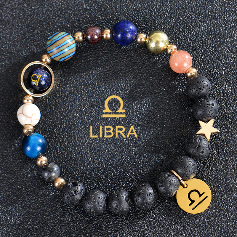 Astrological Healing Bracelet of Eight Planets and Twelve Zodiac Signs with Power-Enhancing Energy