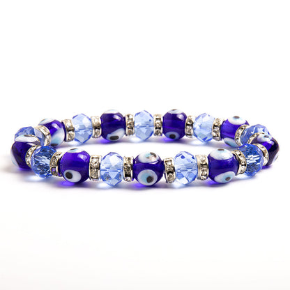 10MM Demon's Eye Crystal Elastic Bracelet Oriental Culture Shop