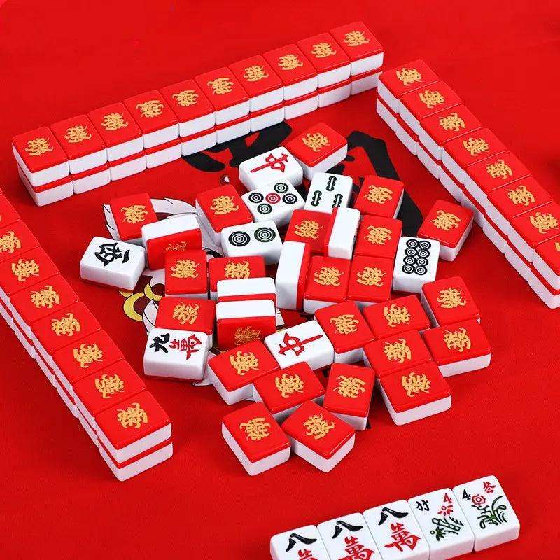 Popular Mahjong Set for All Ages, Multi-Player Entertainment, with Eye-Catching Tiles & Easy-to-Use Rules - Oriental Culture Shop