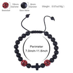 Europe and the United States sports style natural stone basketball bracelet cross woven bracelet football tennis card hand adornment hot sale natural stone bracelet - Oriental Culture Shop