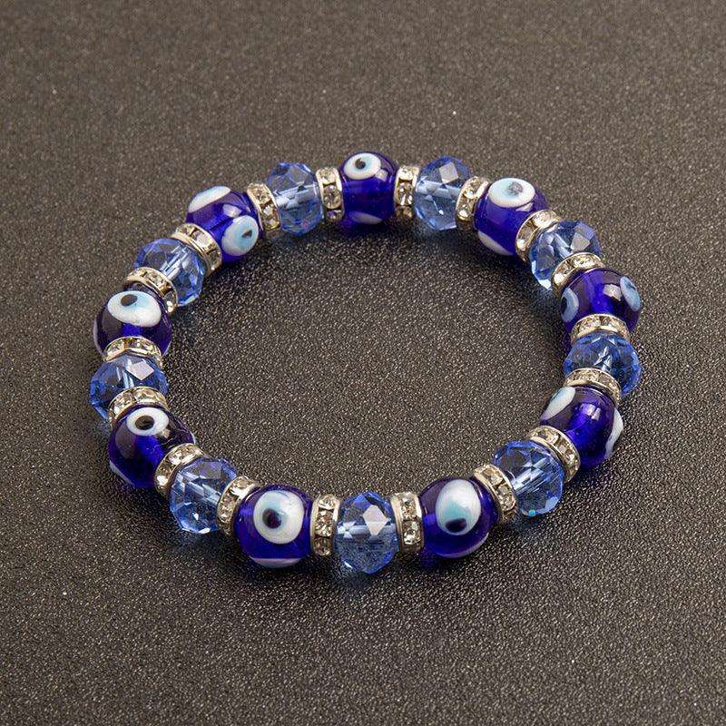 Demon's Eye Crystal Bracelet 10MMHandmade Bracelet Feng Shui Wealth Lucky Charm Spiritual Energy Crystal Protection Amulet Good Fortune Zodiac Bead , healing function! Feng Shui recommended. - Oriental Culture Shop