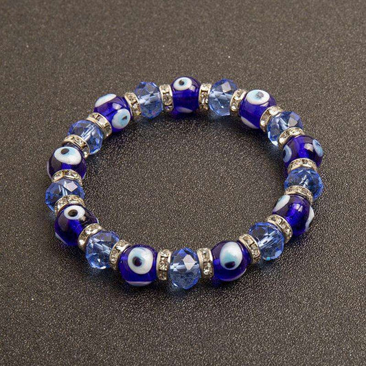 Demon's Eye Crystal Bracelet 10MMHandmade Bracelet Feng Shui Wealth Lucky Charm Spiritual Energy Crystal Protection Amulet Good Fortune Zodiac Bead , healing function! Feng Shui recommended. - Oriental Culture Shop