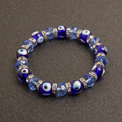 10MM Demon's Eye Crystal Elastic Bracelet Oriental Culture Shop