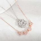 Double-Way Clover & Heart Necklace for girls Women – Convertible Elegance S925 Sterling Silver 🌟 - Oriental Culture Shop