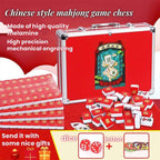 Popular Mahjong Set for All Ages, Multi-Player Entertainment, with Eye-Catching Tiles & Easy-to-Use Rules - Oriental Culture Shop