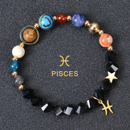 Astrological Healing Bracelet of Eight Planets and Twelve Zodiac Signs with Power-Enhancing Energy