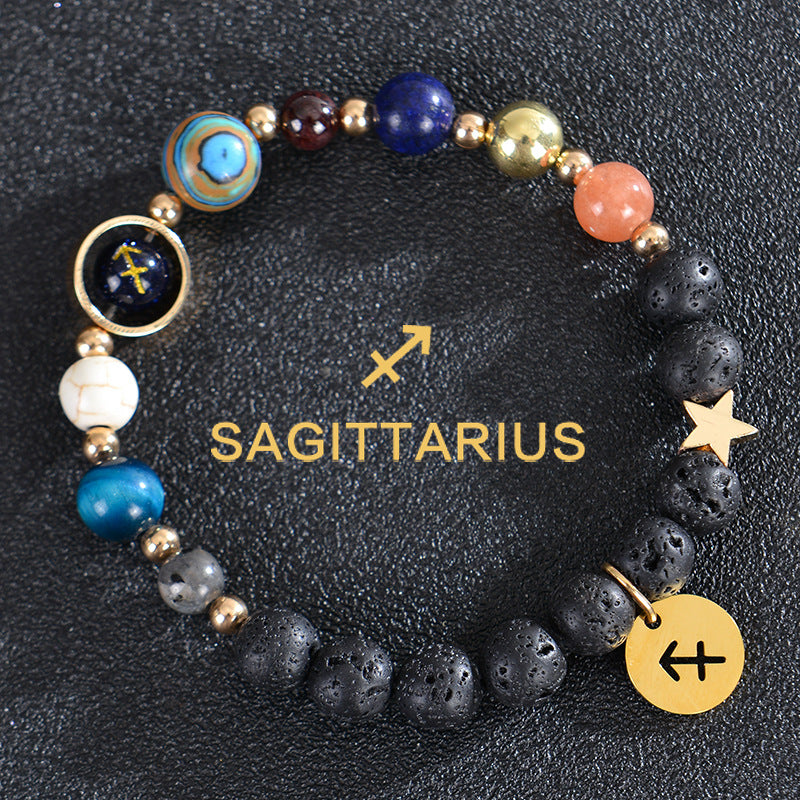 Astrological Healing Bracelet of Eight Planets and Twelve Zodiac Signs with Power-Enhancing Energy