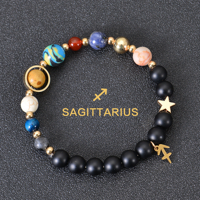 Astrological Healing Bracelet of Eight Planets and Twelve Zodiac Signs with Power-Enhancing Energy