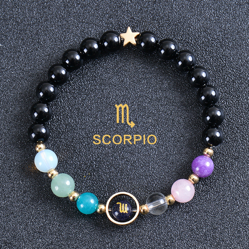 Astrological Healing Bracelet of Eight Planets and Twelve Zodiac Signs with Power-Enhancing Energy