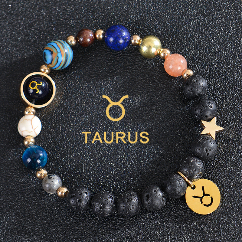 Astrological Healing Bracelet of Eight Planets and Twelve Zodiac Signs with Power-Enhancing Energy