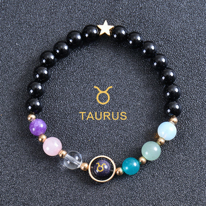 Astrological Healing Bracelet of Eight Planets and Twelve Zodiac Signs with Power-Enhancing Energy