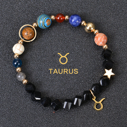 Astrological Healing Bracelet of Eight Planets and Twelve Zodiac Signs with Power-Enhancing Energy