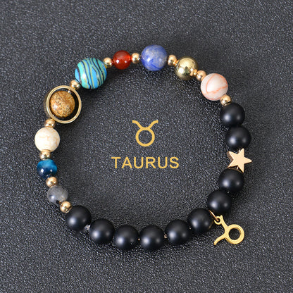 Astrological Healing Bracelet of Eight Planets and Twelve Zodiac Signs with Power-Enhancing Energy