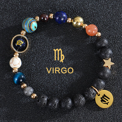 Astrological Healing Bracelet of Eight Planets and Twelve Zodiac Signs with Power-Enhancing Energy