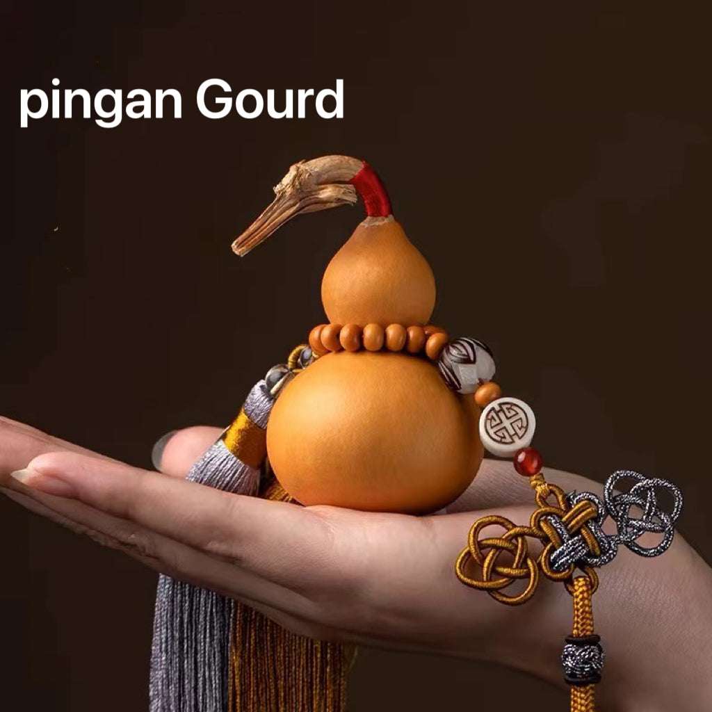 Natural Gourd with Five Emperors Coins Car Hanging Decoration for Rearview Mirror - Ensure Safe Journeys for All - Oriental Culture Shop