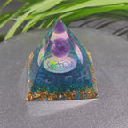 Feng Shui Harz Kristall Ball Kies Pyramide Glück Geld Baum Desktop Decor für Home 